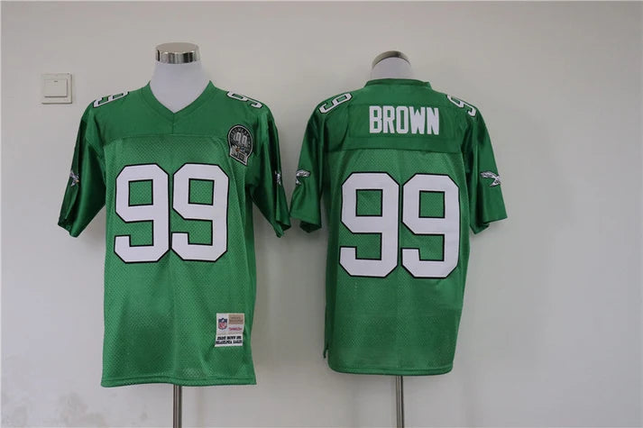 Men's Philadelphia Eagles Jerome Brown Kelly Green Legacy Replica Jersey