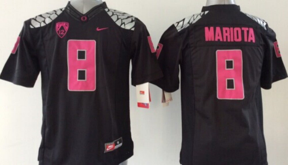 Men's Oregon Ducks Marcus Mariota Black Player Jersey
