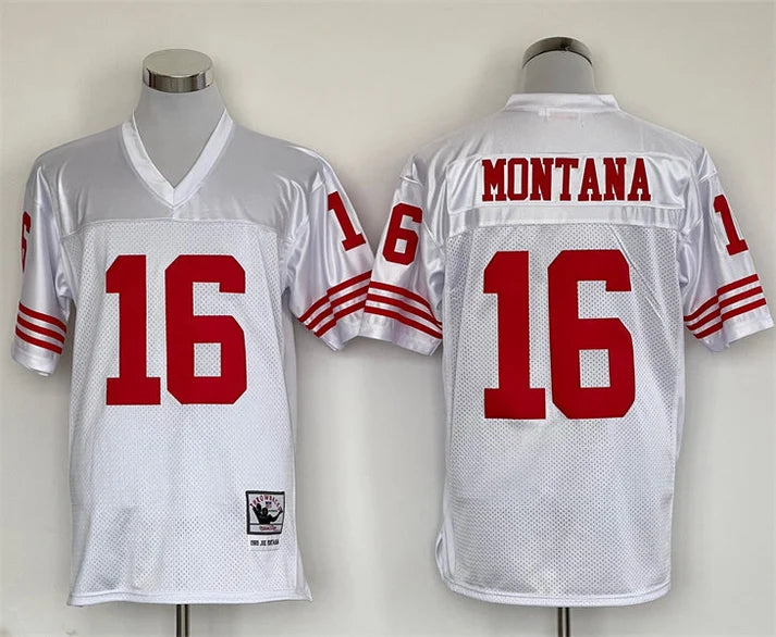 Men's San Francisco 49ers Joe Montana White Legacy Replica Player Jersey