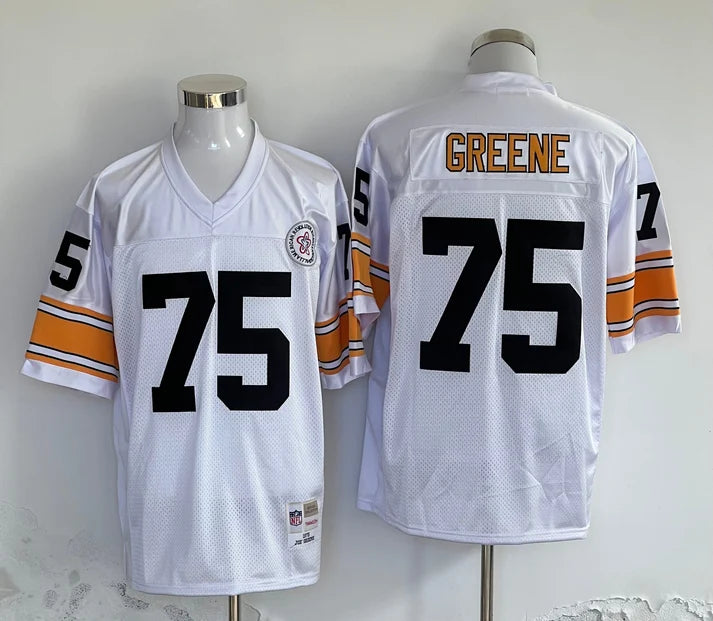 Men's Pittsburgh Steelers Joe Greene White Legacy Replica Jersey1