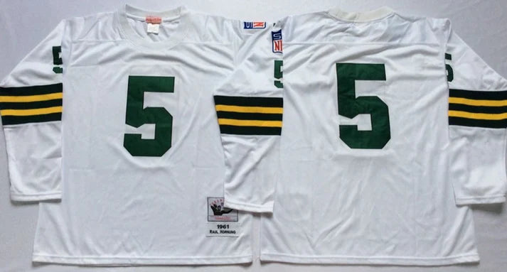 Men's Green Bay Packers Paul Hornung White Legacy Replica Player Jersey1
