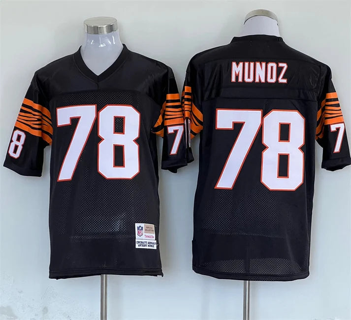 Men's Cincinnati Bengals Anthony Munoz Black Legacy Replica Jersey