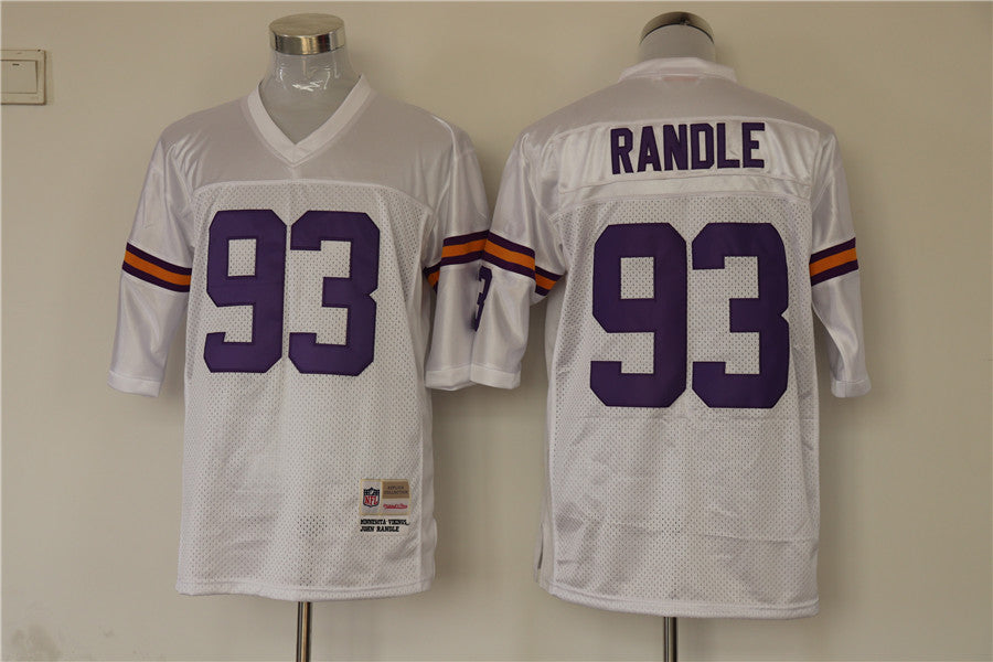 Men's Minnesota Vikings John Randle White Legacy Replica Jersey1