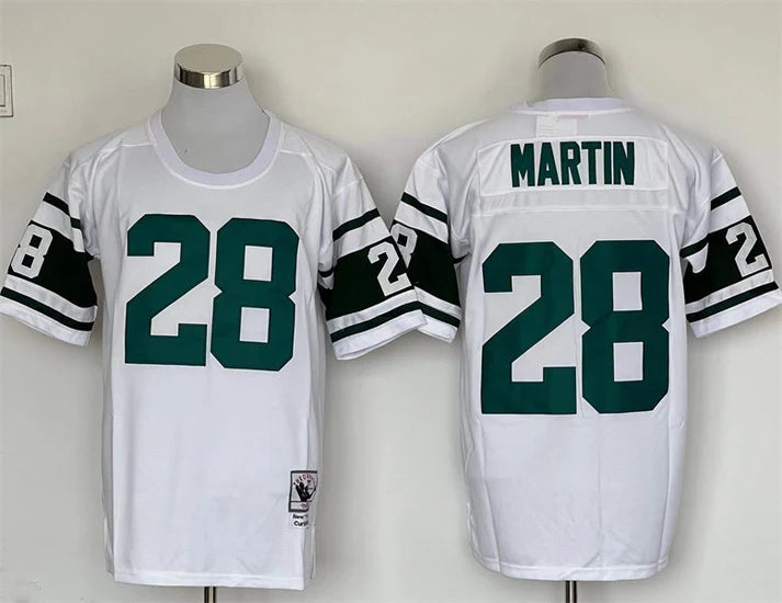 Men's New York Jets Curtis Martin White Legacy Replica Jersey1