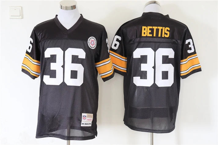 Men's Pittsburgh Steelers Jerome Bettis Black Legacy Replica Jersey