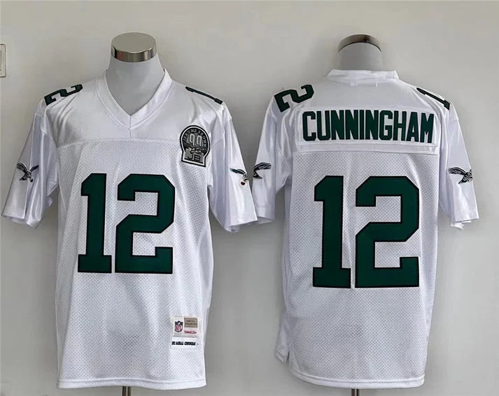 Men's Philadelphia Eagles Randall Cunningham White Legacy Replica Jersey