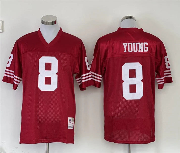 Men's San Francisco 49ers Steve Young Scarlet Legacy Replica Jersey1