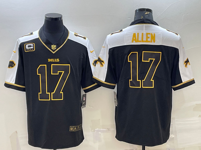 Men's Buffalo Bills Josh Allen Black Player Jersey