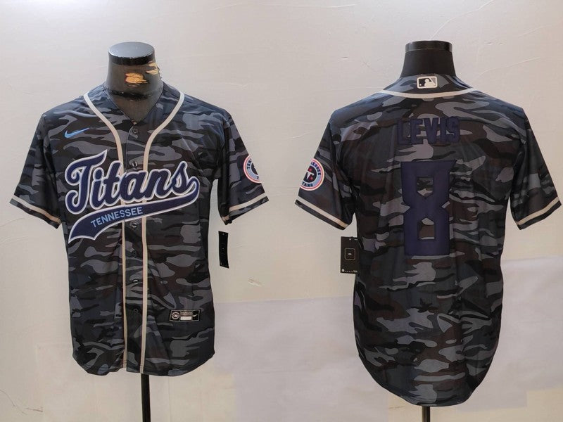 Men's Tennessee Titans Will Levis Grey Camouflage Player Jersey