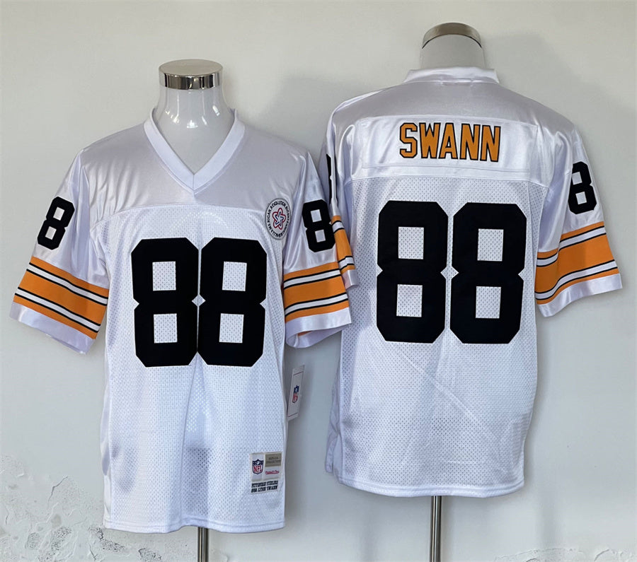Men's Pittsburgh Steelers Lynn Swann White Legacy Replica Jersey1