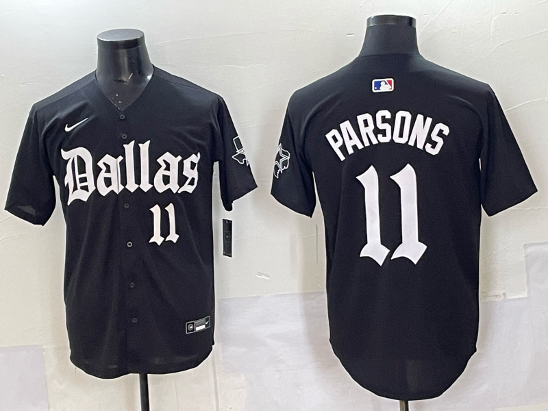 Men's Dallas Cowboys Micah Parsons Black Team Game Player Jersey