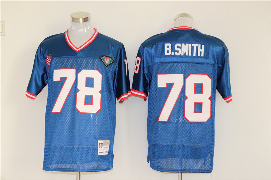Men's Buffalo Bills Bruce Smith Blue Legacy Replica Player Jersey1