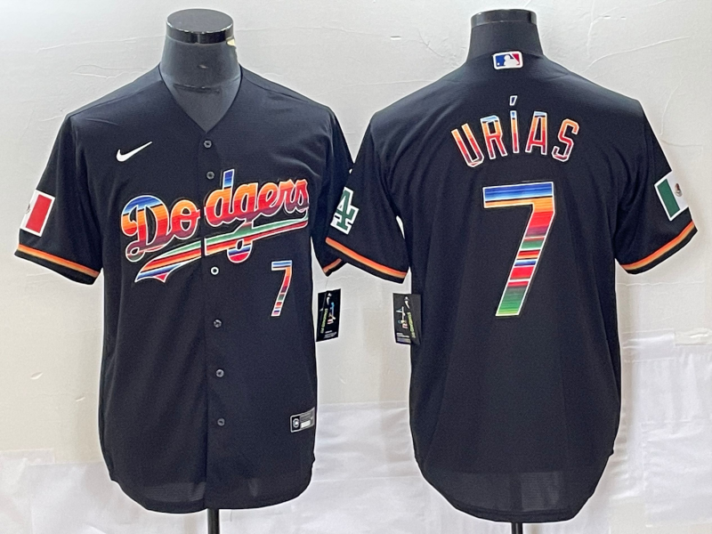Men's Los Angeles Dodgers Julio Urias Black Alternate Replica Game Jersey
