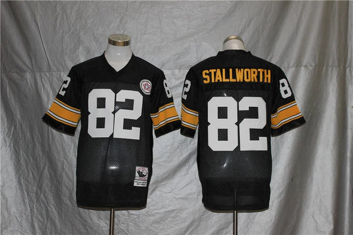 Men's Pittsburgh Steelers John Stallworth Black Legacy Replica Jersey1