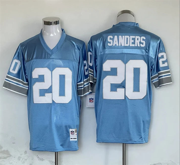 Men's Detroit Lions Barry Sanders Blue Legacy Replica Jersey