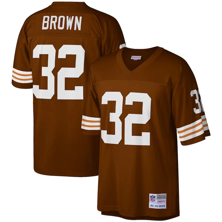 Men's Cleveland Browns Jim Brown Brown Legacy Replica Jersey