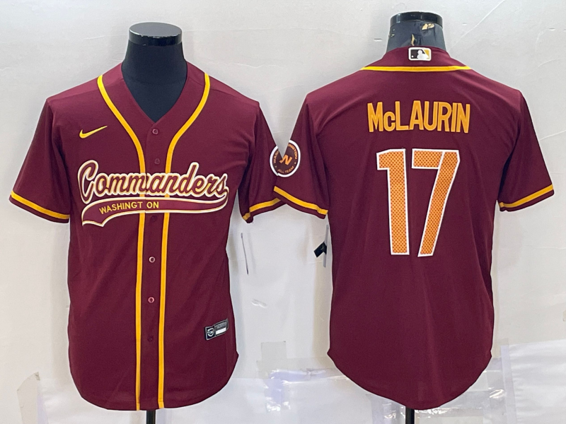 Men's Washington Commanders Terry McLaurin Red Game Jersey Joint Edition