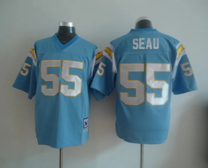 Men's San Diego Chargers Junior Seau Blue Legacy Replica Jersey