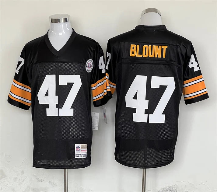 Men's Pittsburgh Steelers Mel Blount Black Legacy Replica Jersey