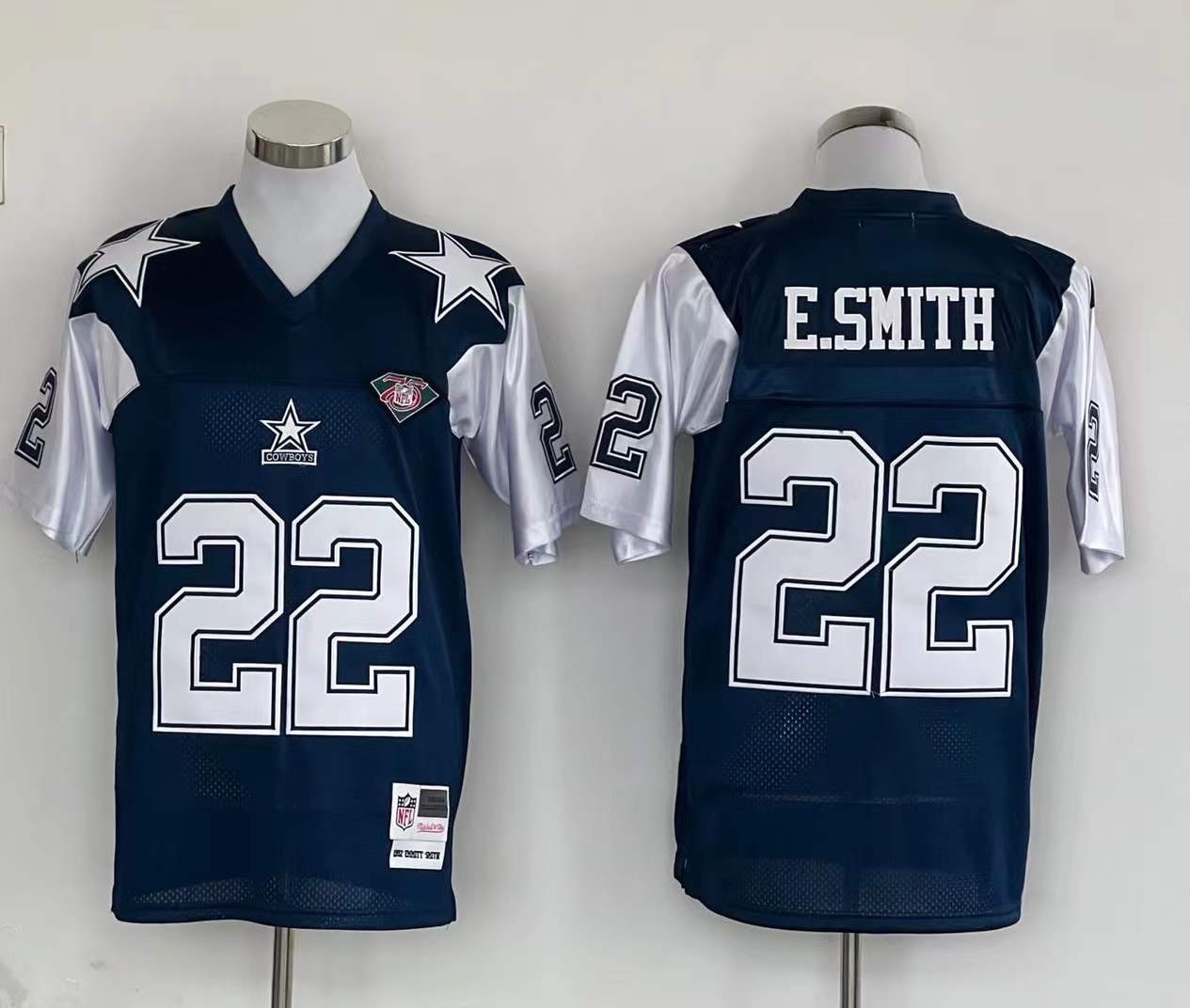Men's Dallas Cowboys Emmitt Smith Navy Legacy Replica Jersey