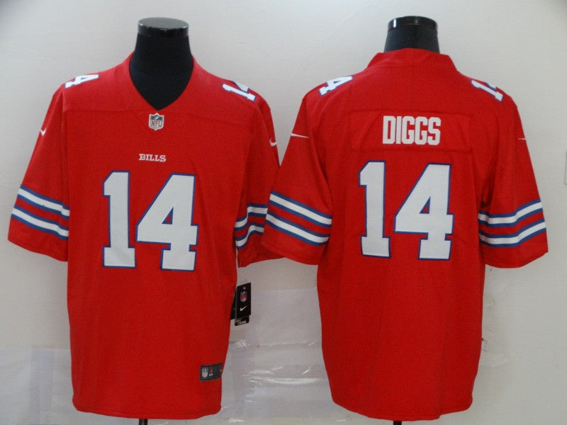 Men's Buffalo Bills Stefon Diggs Red Alternate Game Player Jersey