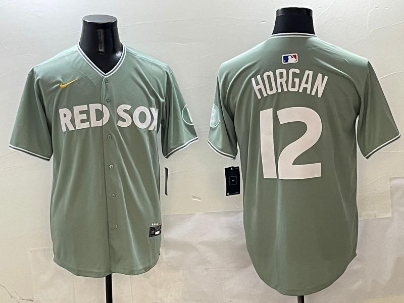 Men's Boston Red Sox Connor Wong #12 Gray 2025 City Connect Limited Player Jersey