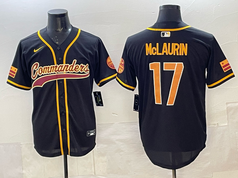 Men's Washington Commanders Doug Williams #17 Black Team Game Jersey