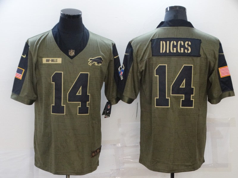 Men's Buffalo Bills Stefon Diggs Brown Game Player Jersey