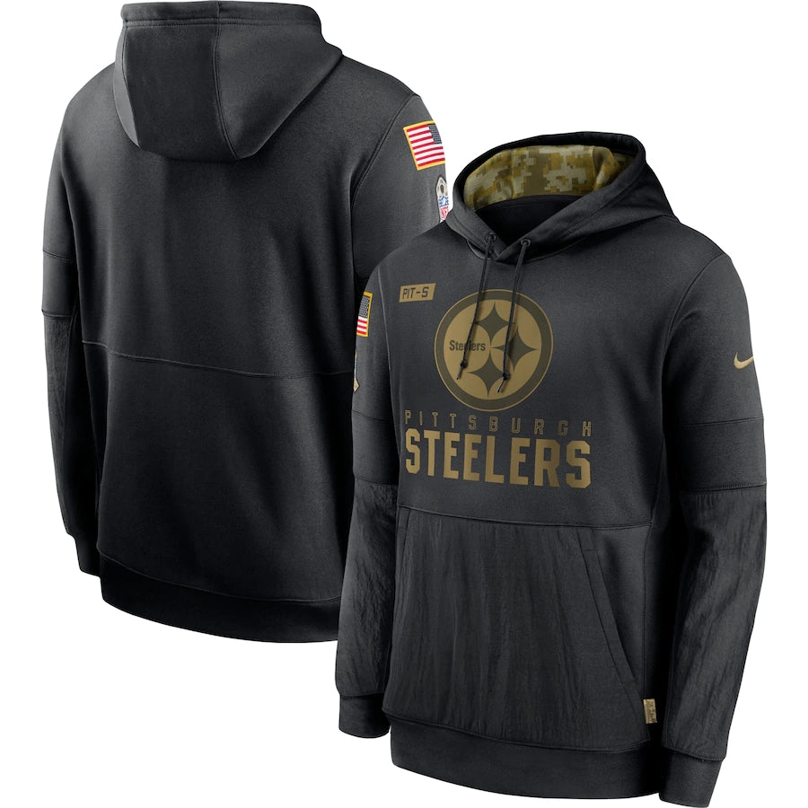 Men's Pittsburgh Steelers 2020 Salute to Service Hoodie Black