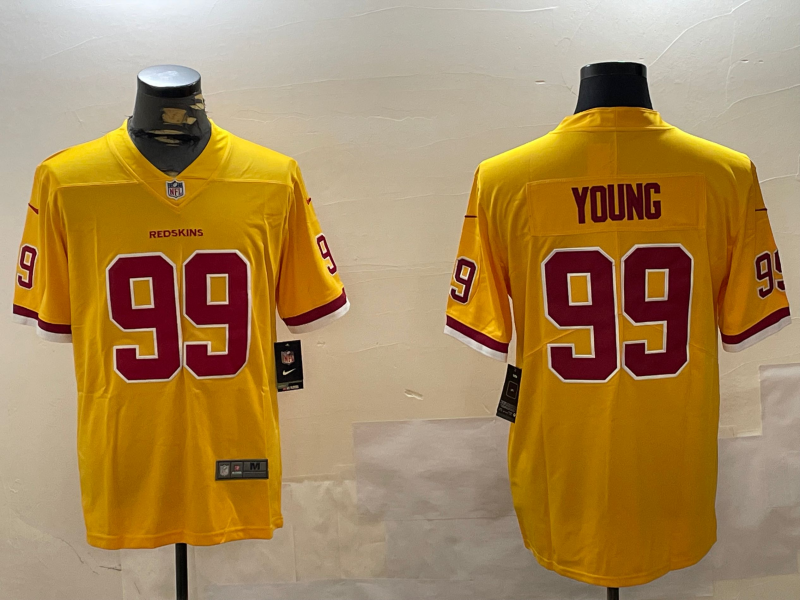 Men's Washington Commanders Chase Young Yellow Game Jersey
