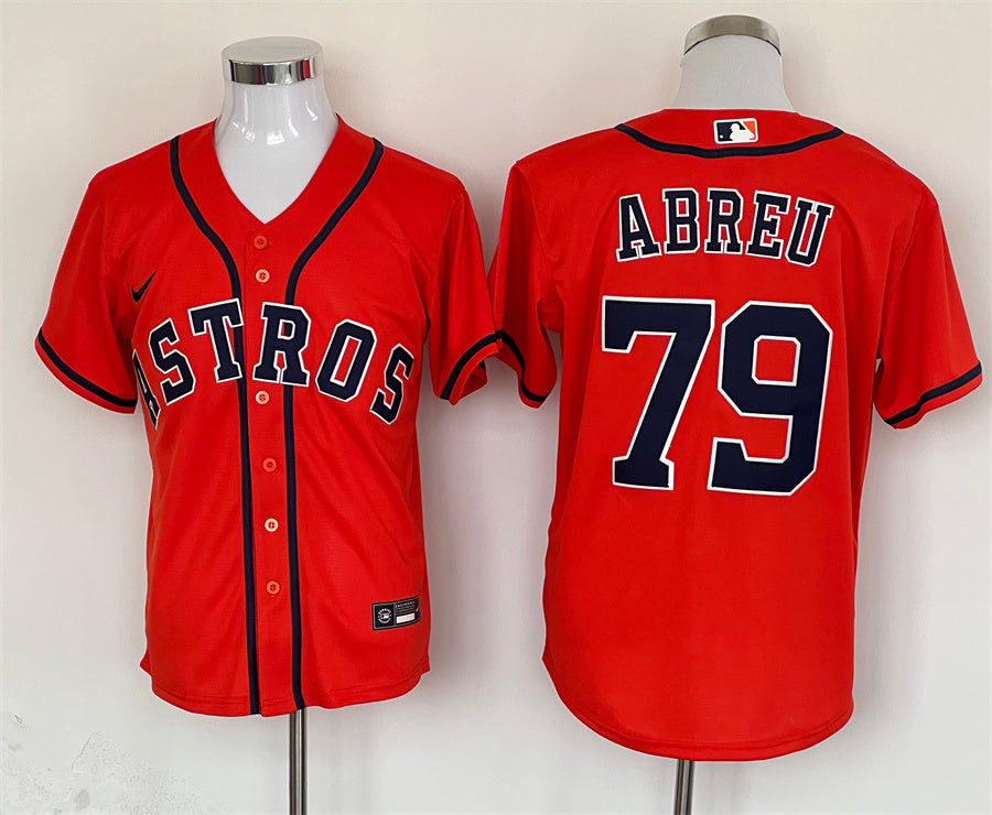 Men's Houston Astros Jose Abreu Orange Limited Player Jersey