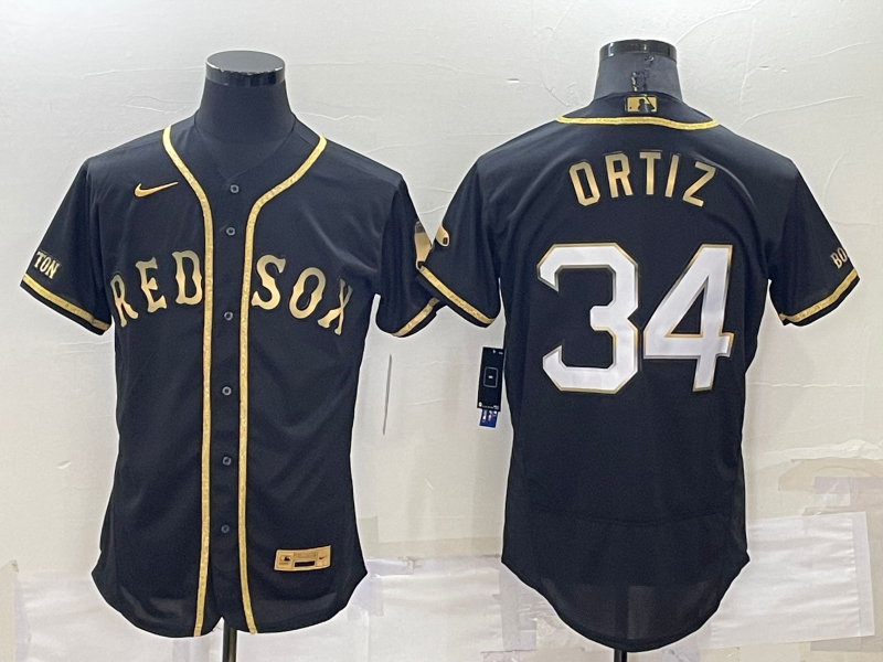 Men's Boston Red Sox David Ortiz Black Stitched Jersey