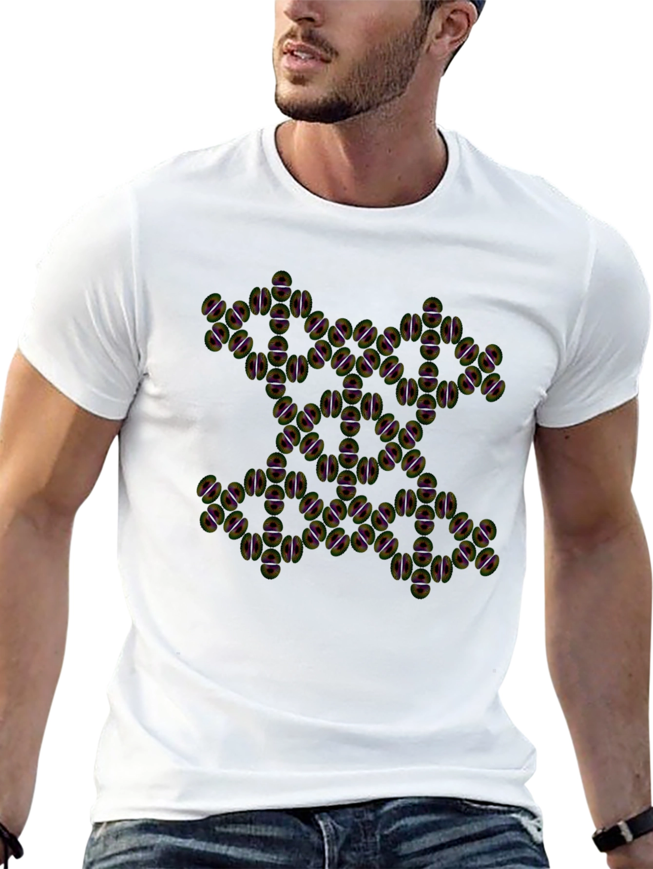 Abstract Pattern Black Tee