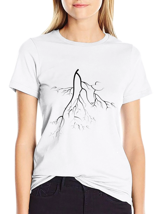 Mens Black T-Shirt with Tree Root Design