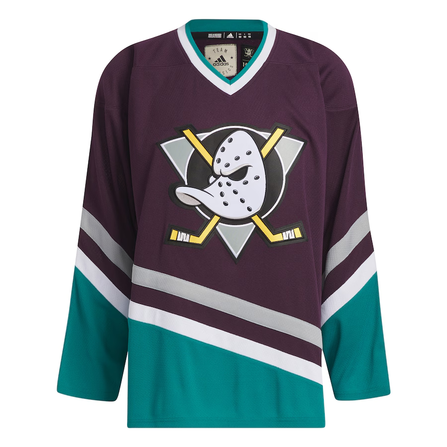Custom Anaheim Ducks adidas Team Classic Jersey - Purple
