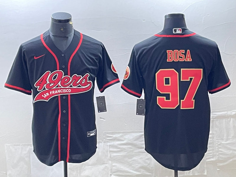 Men's San Francisco 49ers Nick Bosa Black Fashion Jersey Joint Edition