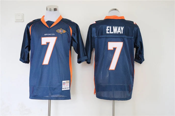 Men's Denver Broncos John Elway Navy Legacy Replica Jersey