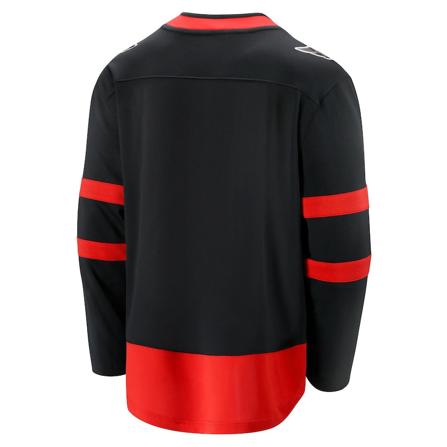 Custom Ottawa Senators  Home Breakaway Jersey - Black