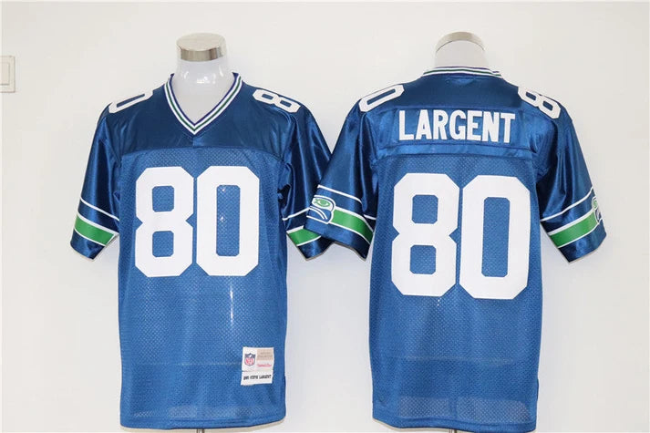 Men's Seattle Seahawks Steve Largent Royal Legacy Replica Jersey1