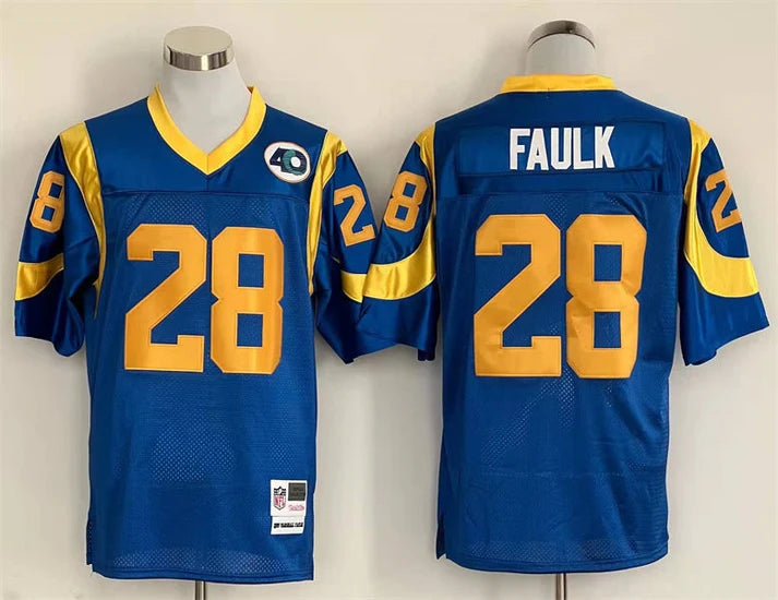 Men's San Louis Rams Marshall Faulk Blue Legacy Replica Jersey