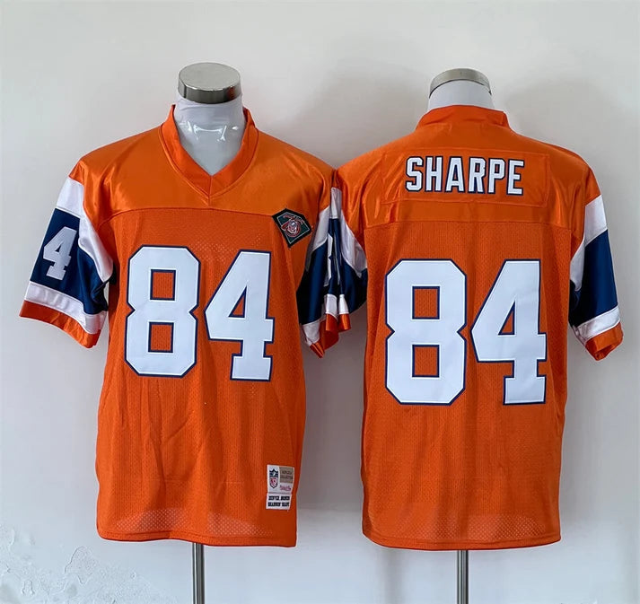 Men's Denver Broncos Shannon Sharpe Orange Legacy Replica Jersey