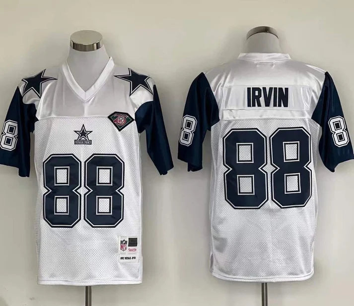 Men's Dallas Cowboys Michael Irvin White Legacy Replica Jersey1