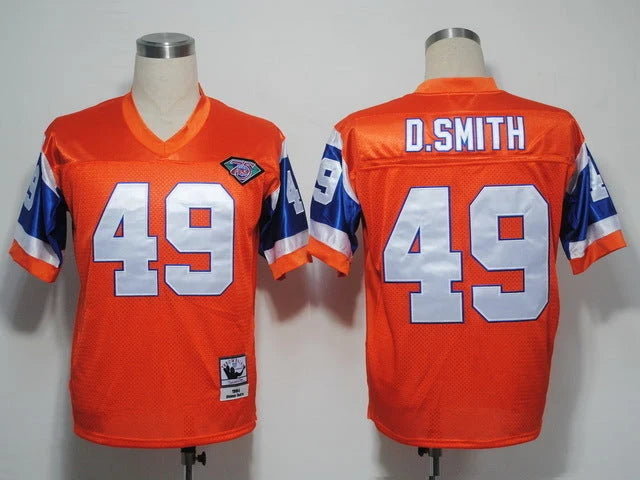 Men's Denver Broncos Dennis Smith Orange Legacy Replica Jersey