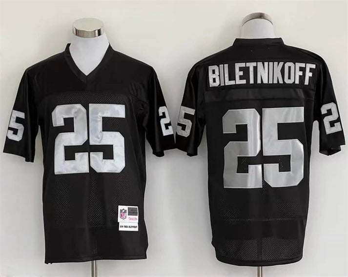Men's Oakland Raiders Fred Biletnikoff Black Legacy Replica Jersey
