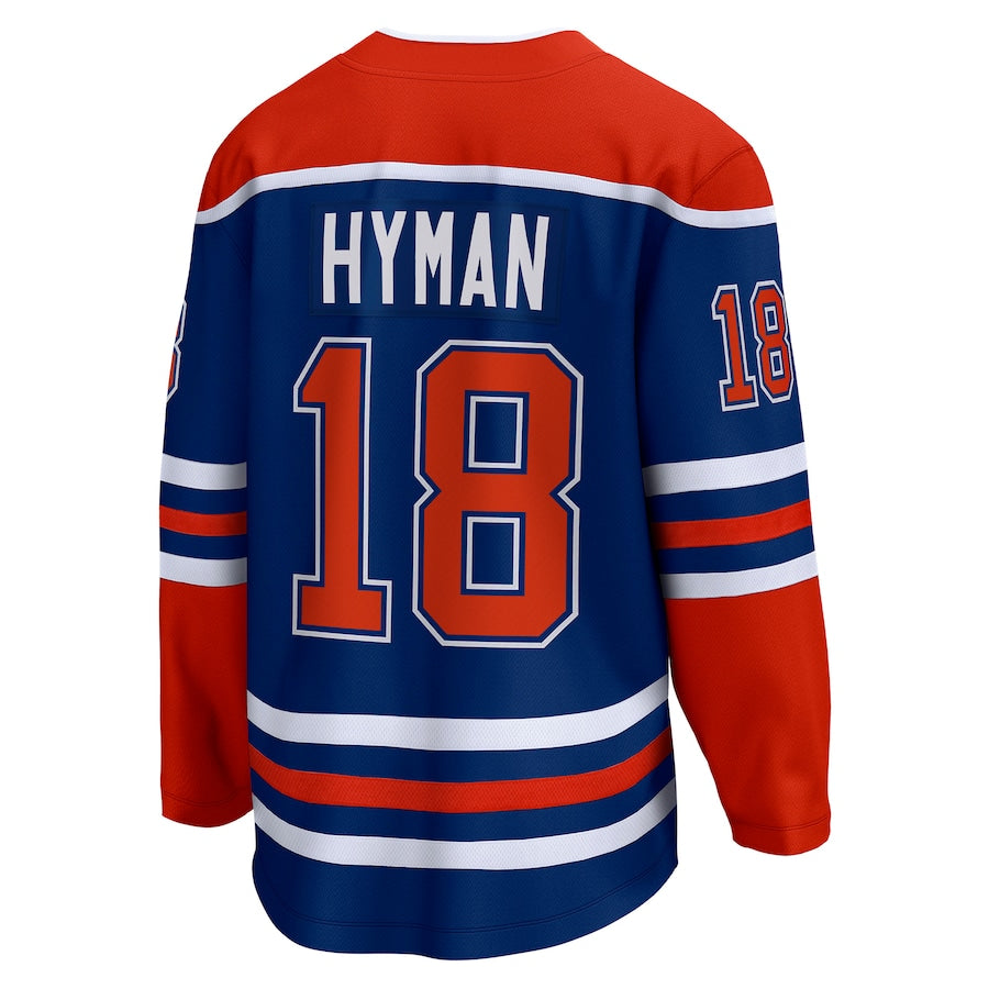 Zach Hyman Edmonton Oilers  Home Breakaway  Jersey - Royal