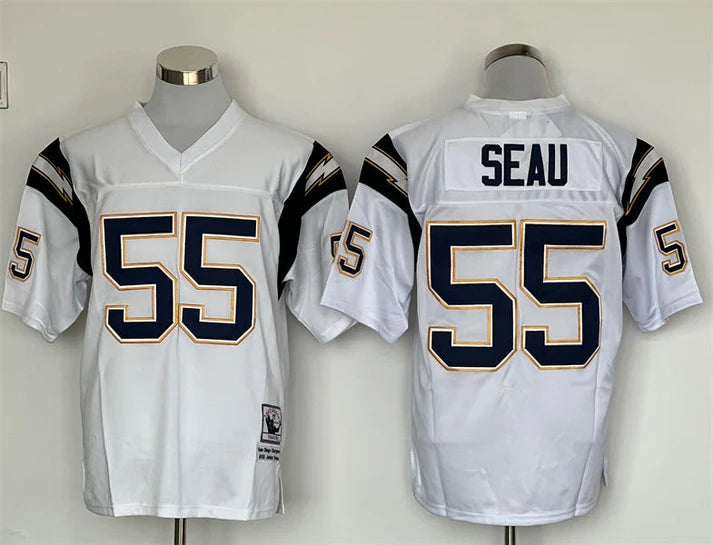 Men's San Diego Chargers Junior Seau White Legacy Replica Jersey