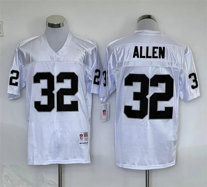 Men's Oakland Raiders Marcus Allen White Legacy Replica Jersey1