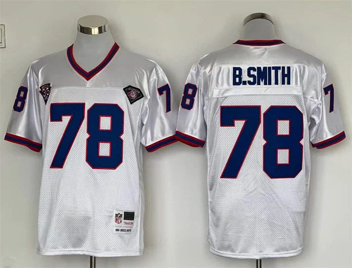 Men's Buffalo Bills Bruce Smith White Legacy Replica Player Jersey1