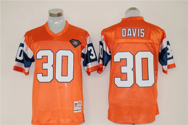 Men's Denver Broncos Terrell Davis Orange Legacy Replica Jersey