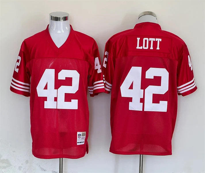 Men's San Francisco 49ers Ronnie Lott Scarlet Legacy Replica Jersey